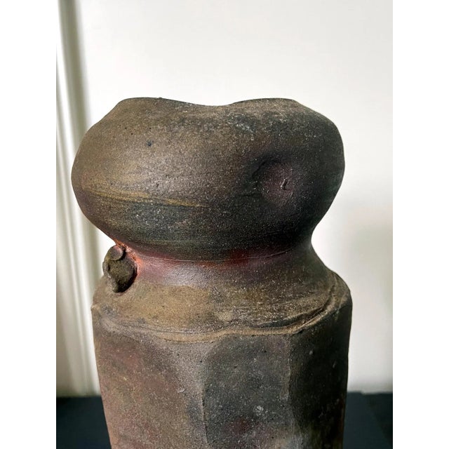 Modern Wood-Fired Ceramic Vase by Paul Chaleff For Sale - Image 3 of 13