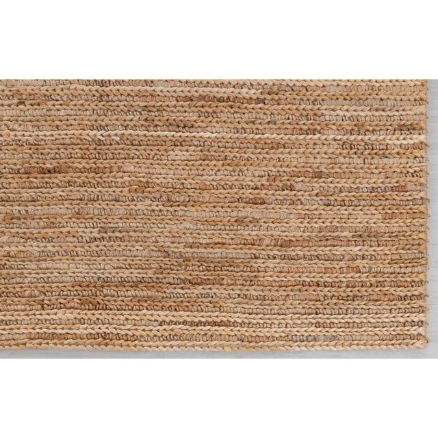 Boho Chic Premium Braided Hand Woven Jute Wool Rug 4x6 Ft. For Sale - Image 3 of 13