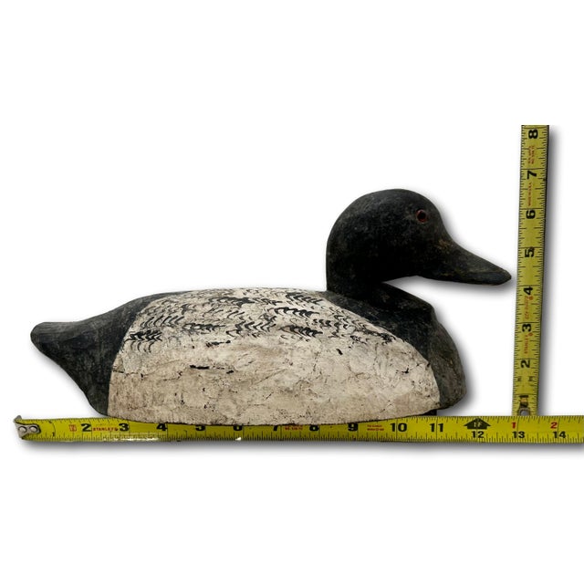 Nice Original Pair of Antique American Primitive Hand Carved & Painted Wood Duck Hunters Working Decoys Circa 1920s For Sale - Image 17 of 18