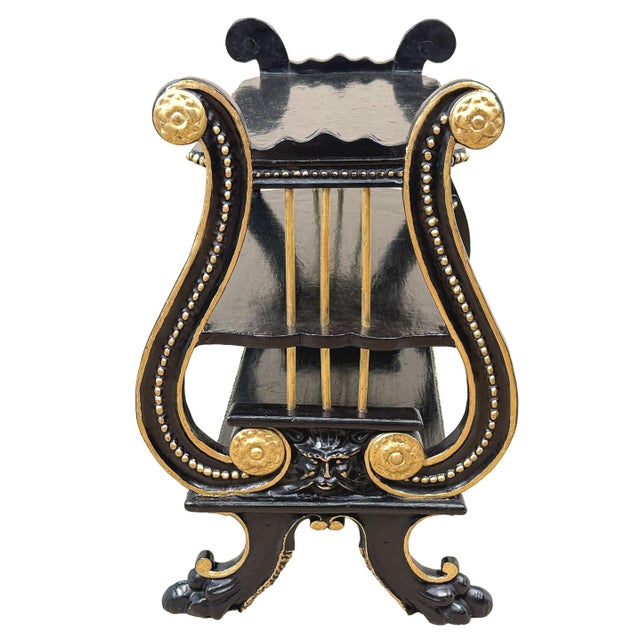 19th Century Ebonised and Parcel Gilded Étagère, 1880 For Sale - Image 9 of 13