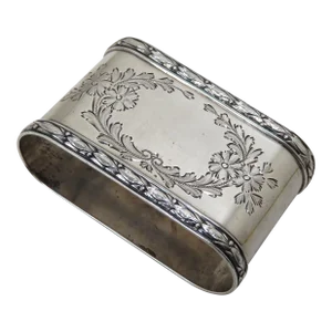 Antique Hand Engraved Sterling Silver Napkin Ring by R. Blackington & Co.