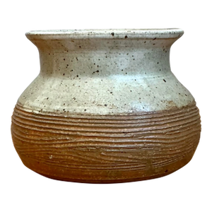 Vintage Original Studio Pottery Scored Vase