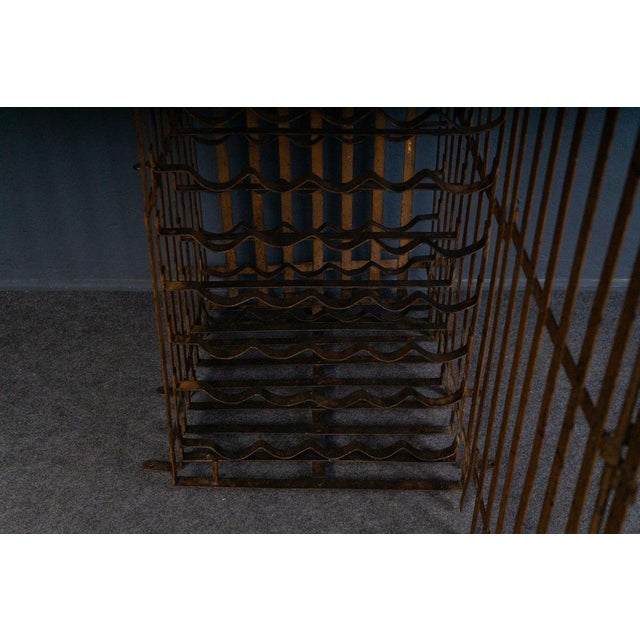 Brown Vintage Steel Wine Rack For Sale - Image 8 of 18
