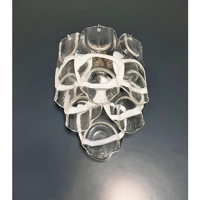 Vintage Italian Murano Glass Crostoli Wall Lights, 1990s, Set of 2 For Sale - Image 11 of 16