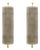 Art Deco Style Smoked Murano Glass and Brass Sconces, 2000, Set of 2 For Sale