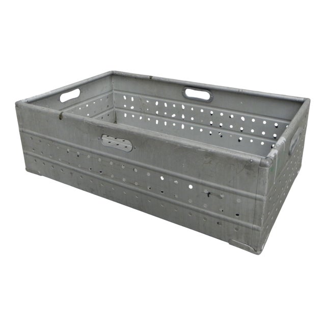 Vintage Industrial Aluminum Trunk, 1960s For Sale