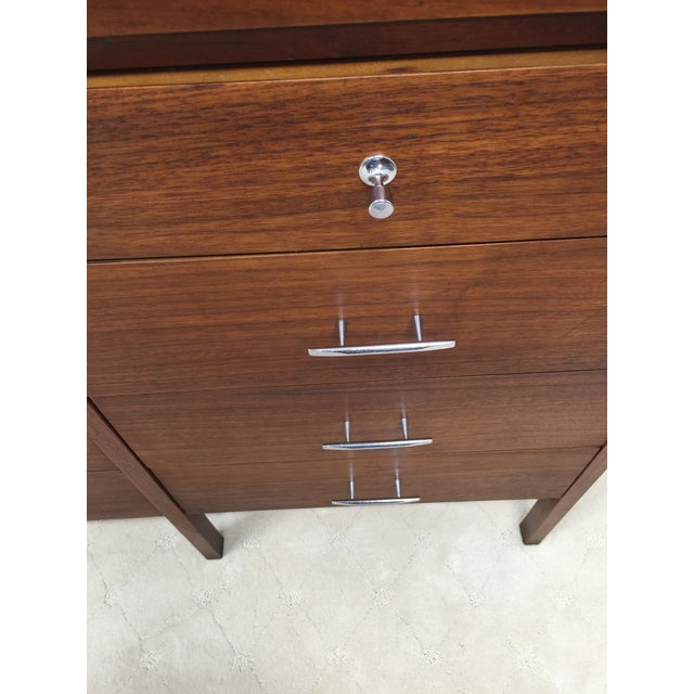 Mid 20th Century Lane Delineator 12 Drawer Low Chest Designed by Paul McCobb in Rosewood and Walnut With Chrome Hardware For Sale - Image 9 of 18