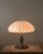 A vintage italian space age table lamp in white moulded acrylic and chrome, designed by ufficio progetti for harvey...