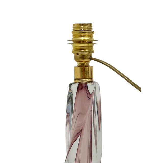 Val Saint Lambert Lamp Circa 1940. Belgian Val Saint Lambert lamp circa 1940, made of hand-crafted leaded crystal, very...