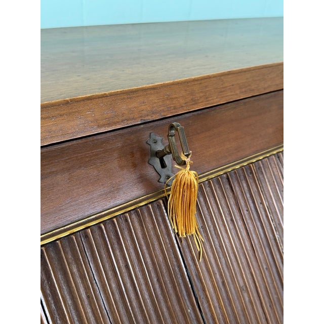 Brown Italian Walnut Secretaire with Drop-Leaf, 1950s For Sale - Image 8 of 18