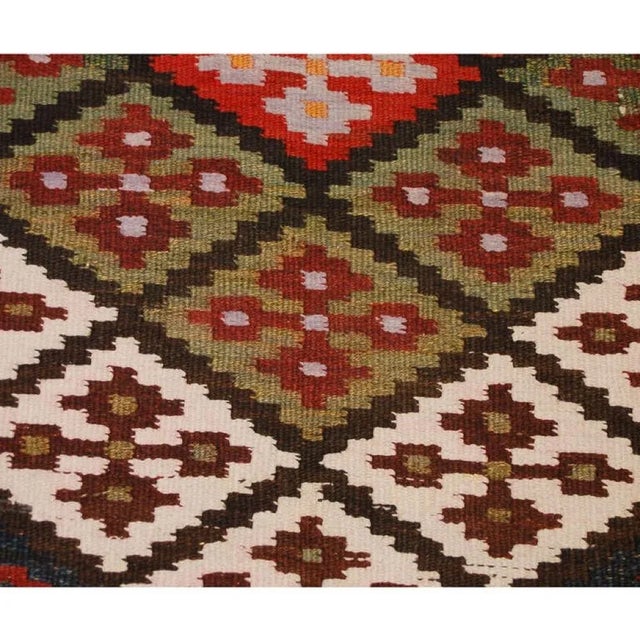 Tribal Early 20th Century Perisan Saveh Kilim Runner For Sale - Image 3 of 4