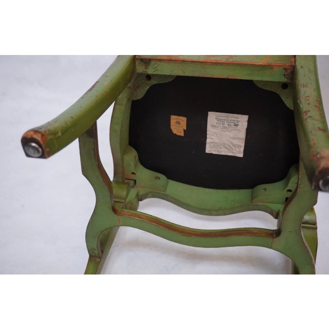 Late 19th Century Green Painted Chair With Beautiful Needlepoint Seat For Sale - Image 9 of 16