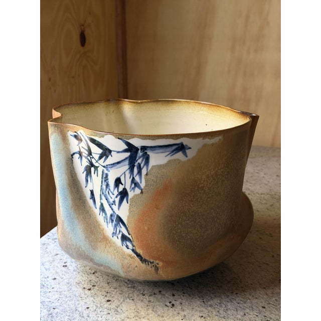 Dutch Sculptural Hand-Painted Studio Pottery Ceramic Vase from Joop For Sale - Image 11 of 11