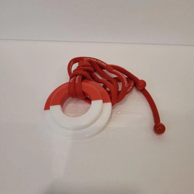 Red White and Red Necklace from Emporio Armani, Italy For Sale - Image 8 of 18