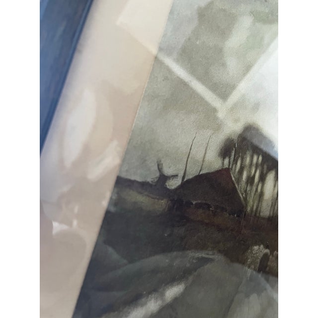 Green 1914 Framed Chromolithograph of Sheep by the Gerlach Barklow Company For Sale - Image 8 of 8