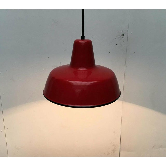 Mid-Century German Enamel Pendant Lamp from Kaiser Idell / Kaiser Leuchten, 1960s For Sale - Image 6 of 18