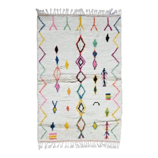 Moroccan Azilal Wool Rug - 7.9 X 4.9 Ft For Sale