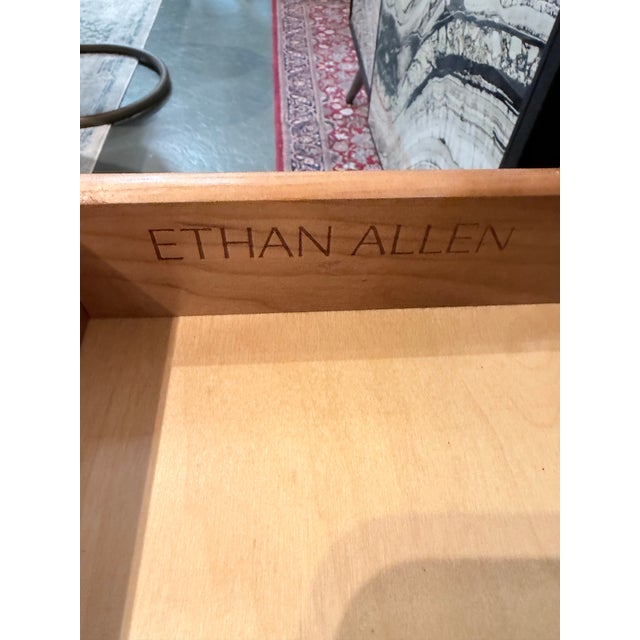 Vintage Ethan Allen Georgian Style Cherry Executive Partner’s Desk For Sale - Image 12 of 12