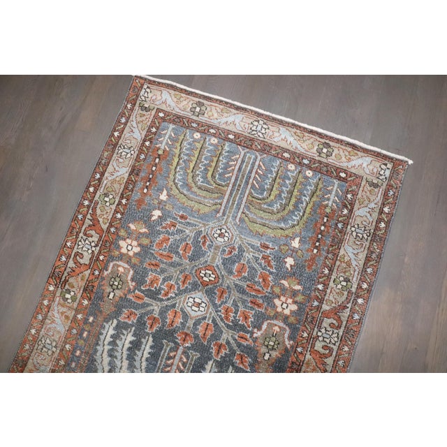Willow Tree Antique Persian Tabriz Runner - 2'10" x 14'3" For Sale - Image 9 of 9