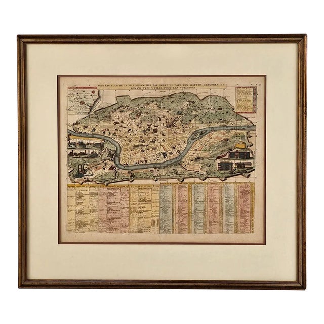 Plan of Rome From "Atlas Historique", France, 1718 For Sale
