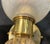 Brass and Glass Murano Wall Sconces, 1990, Set of 2 For Sale - Image 8 of 17