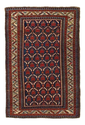 Mid 18th Century 18th Century Antique Caucasian Kazak Rug