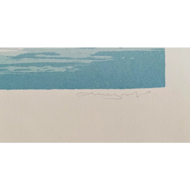 Abstract 1990s Big Sur, California Landscape Silkscreen Limited Edition Print by Peter and Traudl Markgraf For Sale - Image 3 of 3