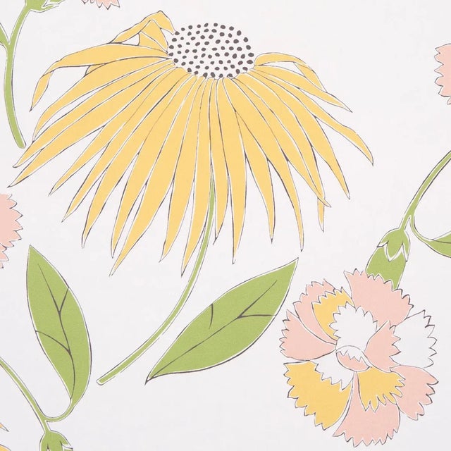 Contemporary Schumacher x Celerie Kemble Bouquet Toss Wallpaper in Lemonade For Sale - Image 3 of 4