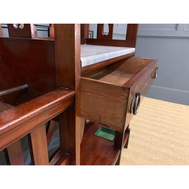 Arts and Crafts Inlaid Mahogany Hall Stand, 1900 For Sale - Image 15 of 18