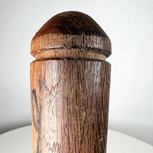 Antique Wood Fid Textile Tool Marine Rope Slicing For Sale - Image 10 of 12