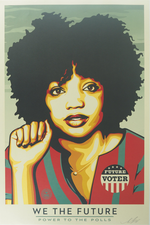 Shepard Fairey, We the future (Power to the polls), Lithograph