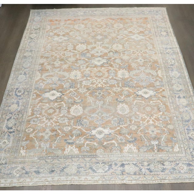 Antique Persian Mahal Rug rug no.j4912 For Sale - Image 10 of 12