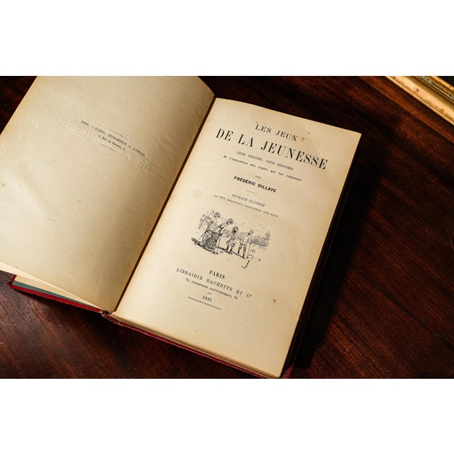 Paper Beautiful Ornate Antique Victorian French Book Frédéric Dillaye the Games of Youth History For Sale - Image 7 of 11