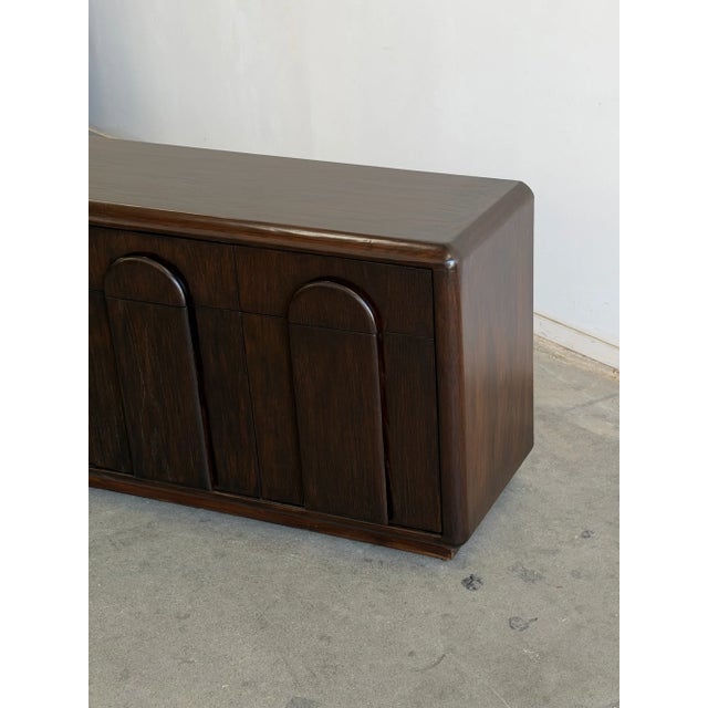 Wood 1980s Arched Oak Dresser For Sale - Image 7 of 11
