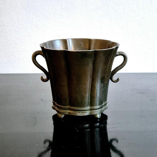 Danish Grace Art Deco Vase in Disko Metal attributed to Just Andersen, 1920s-1930s For Sale - Image 3 of 7