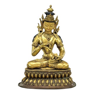 Fine Sino-Tibetan Bronze Statue of Vajrasattva Bodhisattva For Sale