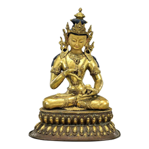Fine Sino-Tibetan Bronze Statue of Vajrasattva Bodhisattva