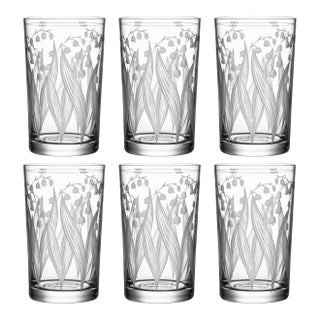ARTEL Lily of the Valley Tall Tumbler in Clear, Set of 6 For Sale