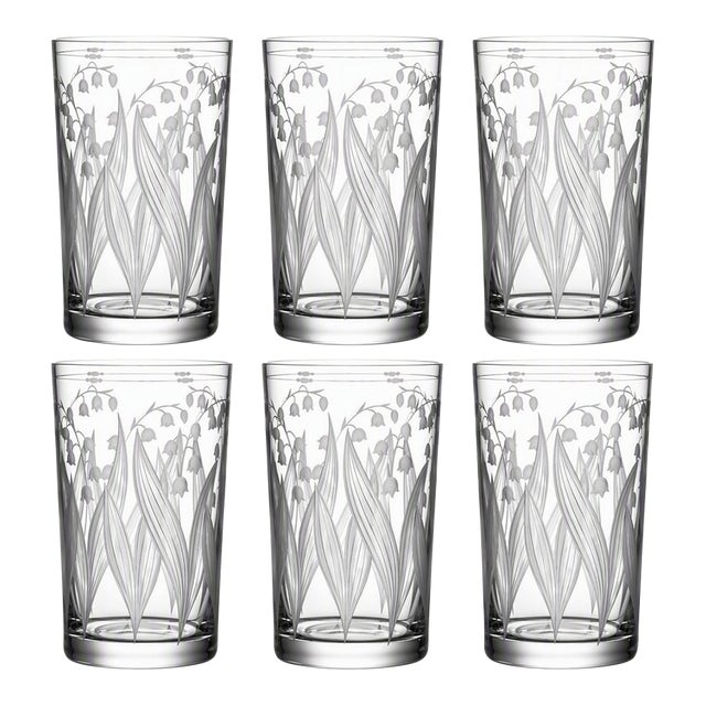 ARTEL Lily of the Valley Tall Tumbler in Clear, Set of 6 For Sale