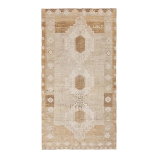 Vintage Washed Out Kars Wool Rug For Sale