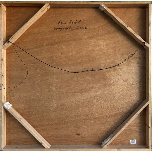 2000 - 2009 Large Encaustic Abstract Expressionist Painting, Rana Rochat "Honeysuckle" For Sale - Image 5 of 6