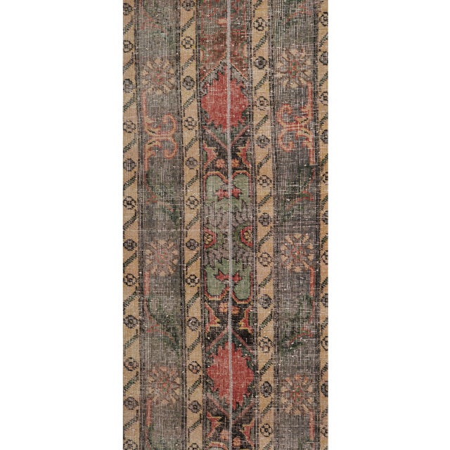 1960s Distressed Extra Long Turkish Runner Rug - Stair Rug 1'7'' X 23'4'' For Sale - Image 10 of 12