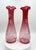 Glass Magnificent 14" Antique Bohemian Cranberry Glass Mary Gregory Vases - Facing Pair For Sale - Image 7 of 11