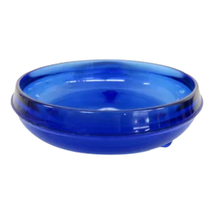Cobalt Blue Glass Candy Dish Powder Bowl No Lid