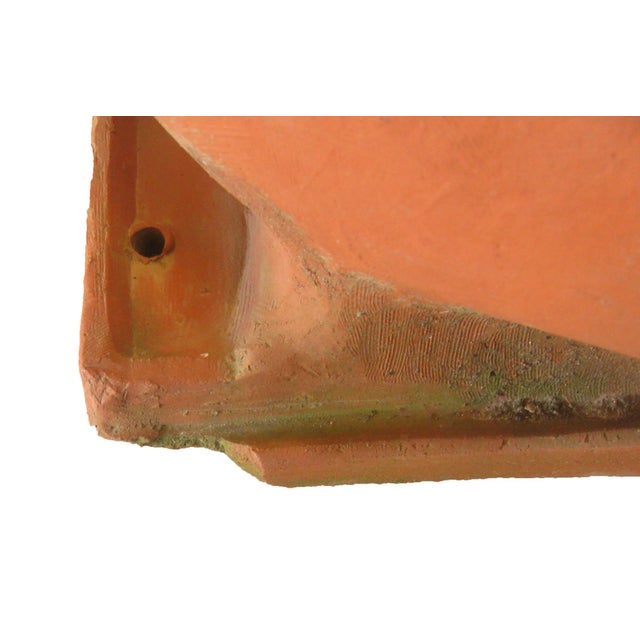 Rose Antique French Terracotta Architectural Salvage Element For Sale - Image 8 of 9