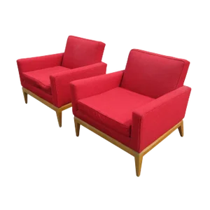 Vintage Mid-Century Heywood Wakefield M1161g Lounge Chairs - a Pair