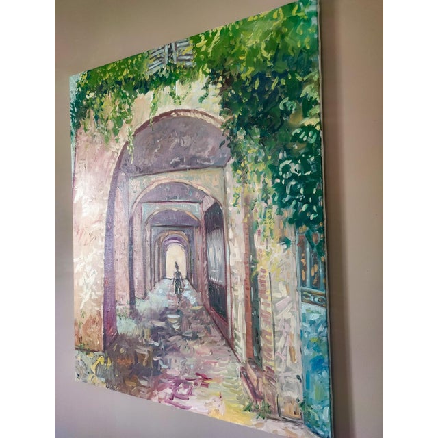 Contemporary Linda Clerget, The Arcades, 2021 Oil on Canvas For Sale - Image 3 of 7