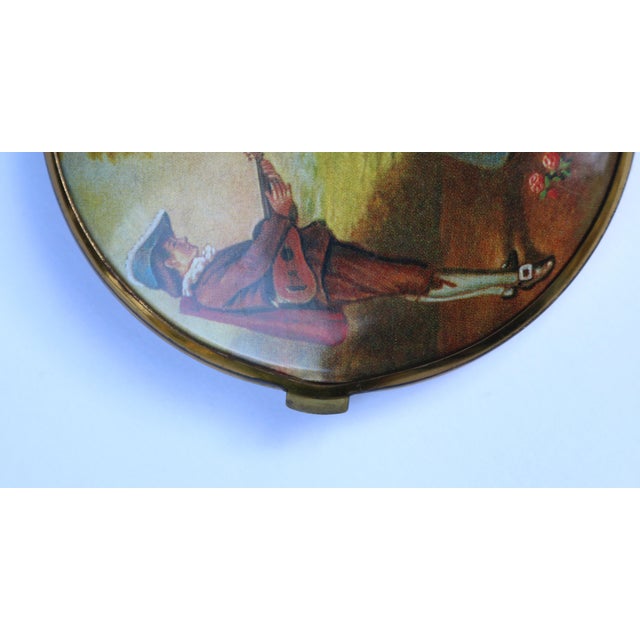 Mid Century Double Sided Compact Mirror For Sale - Image 4 of 9