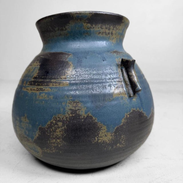 Vintage Japanese Seto Ceramic Ikebana Vase, 1960s For Sale - Image 4 of 17