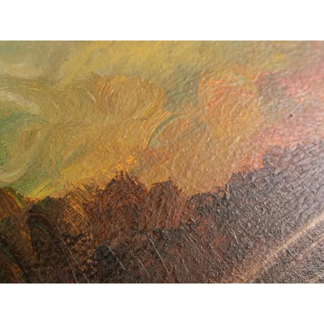 1960s River Landscape, Oil on Canvas, Framed For Sale - Image 5 of 11